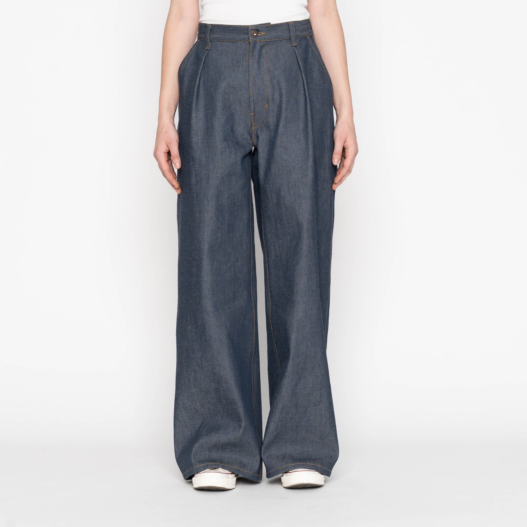 Wide Leg Trouser  - Natural Indigo - Indigo
