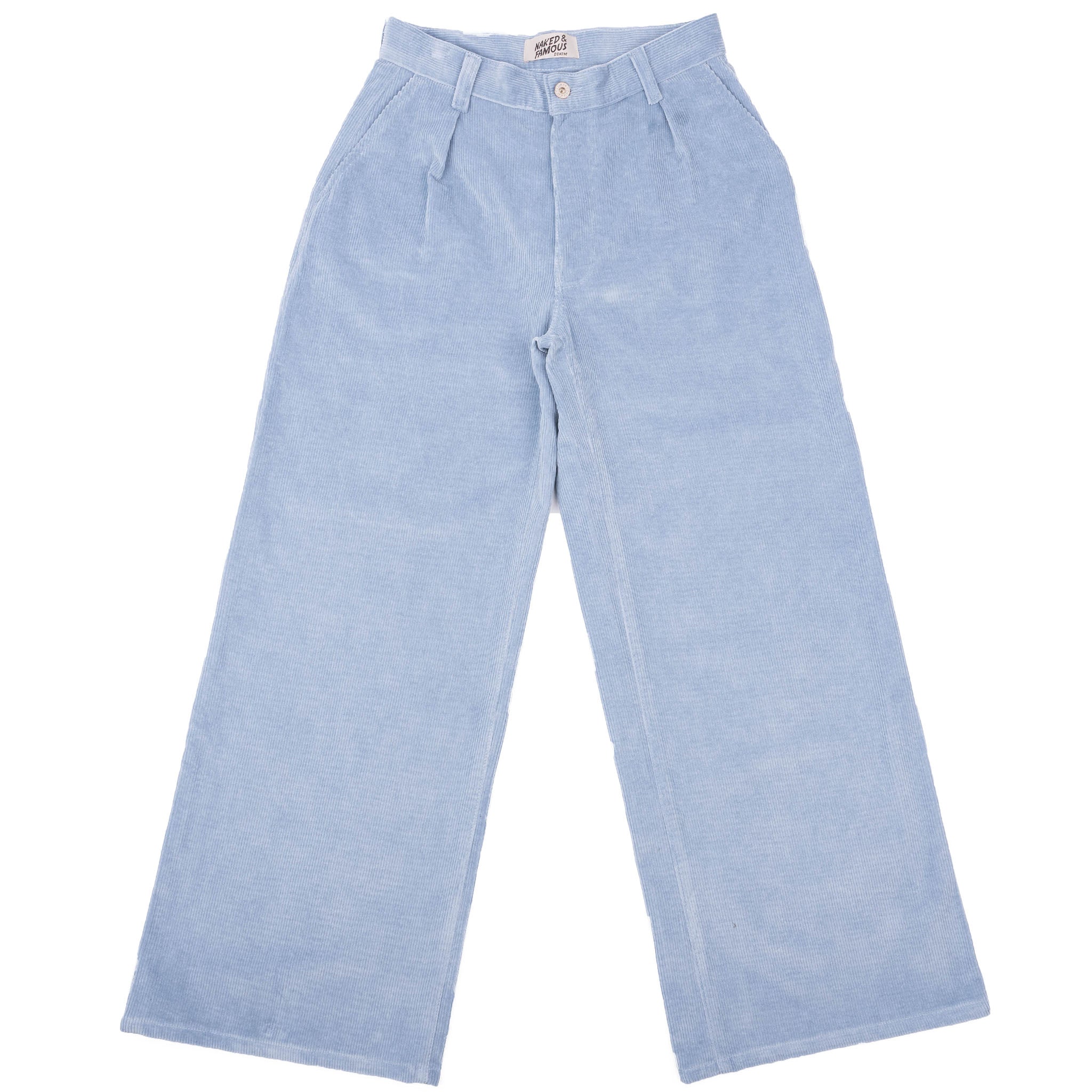 Wide Leg Trouser - Faded Corduroy Organique - Pale Indigo