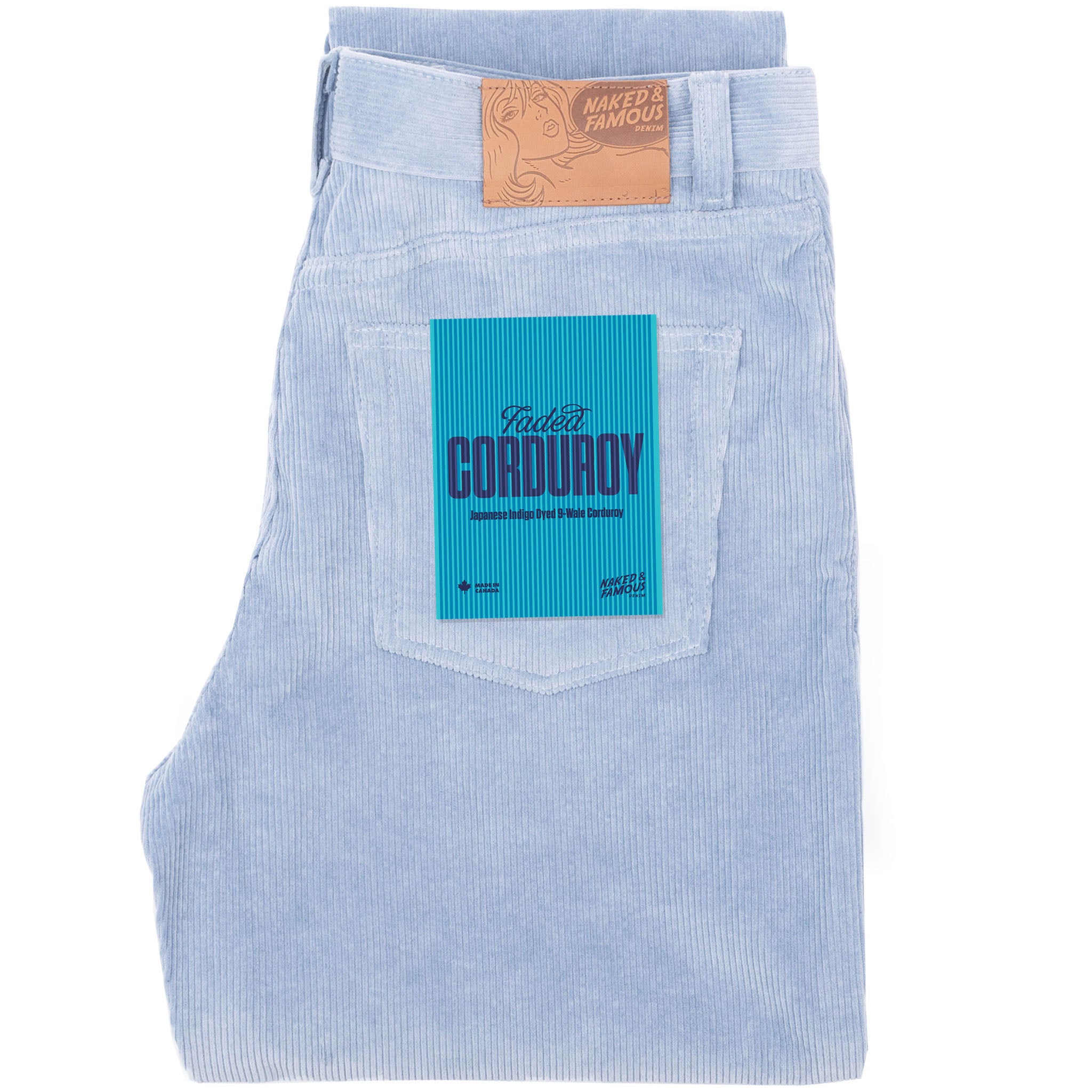 Bestie - Organic Faded Corduroy - Pale Indigo