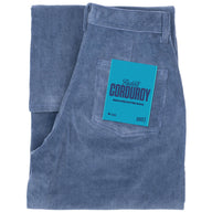Wide Leg Trouser - Organic Faded Corduroy - Indigo by Naked & Famous Denim