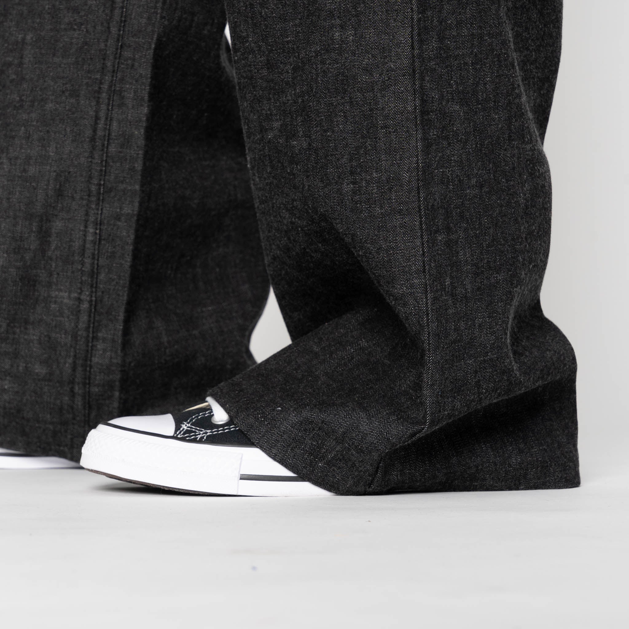 Wide Wild West  - Black Lightweight Denim - Black