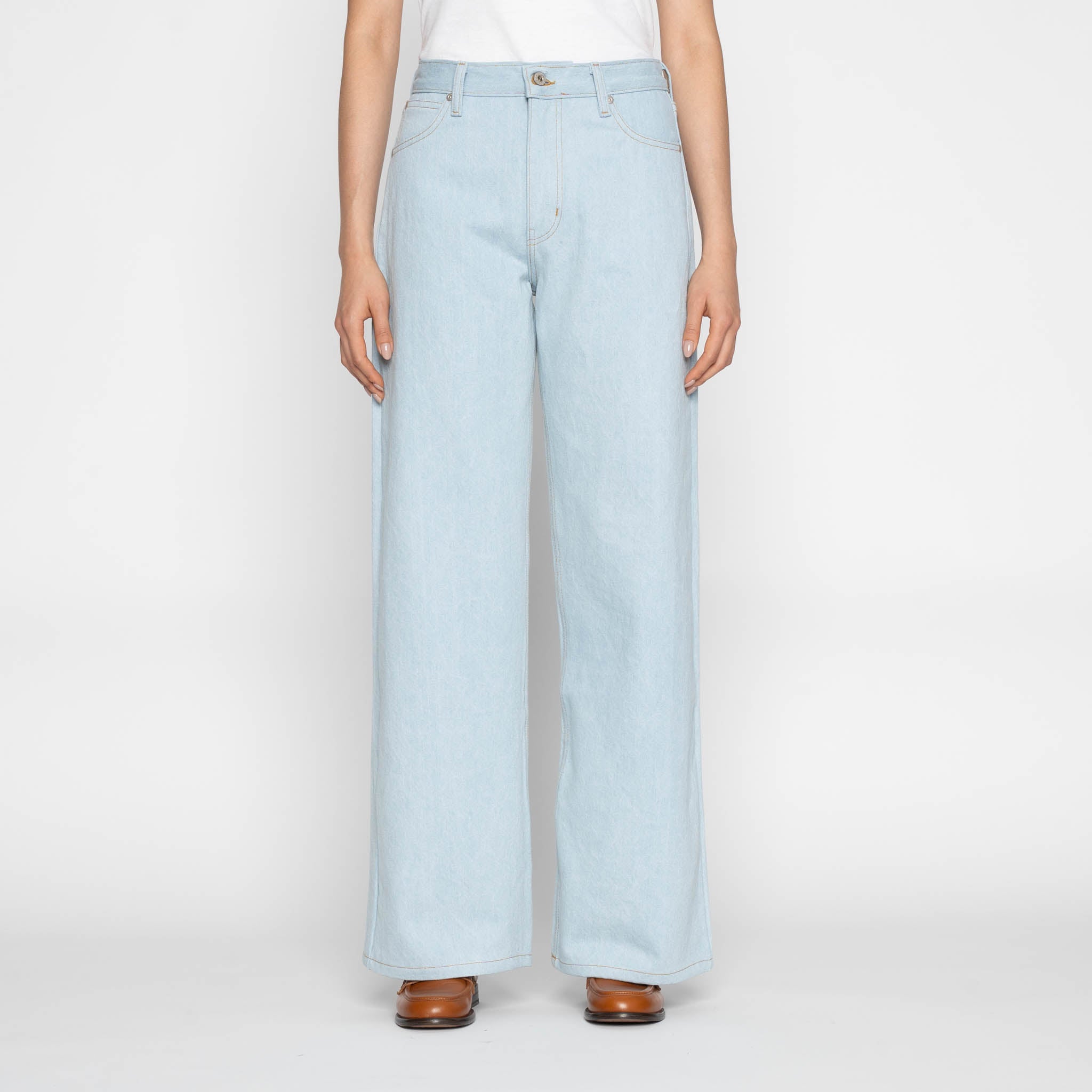 Wide Wild West - Secret Agent Denim - Bleach Blue | Naked & Famous
