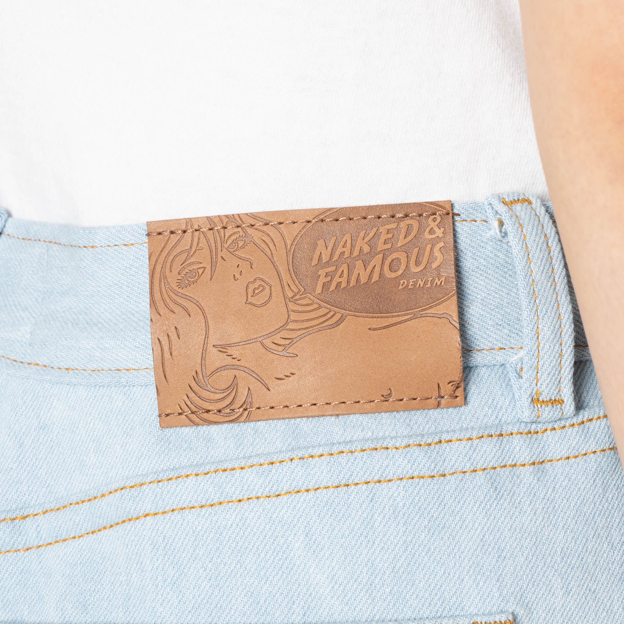Wide Wild West - Secret Agent Denim - Bleach Blue