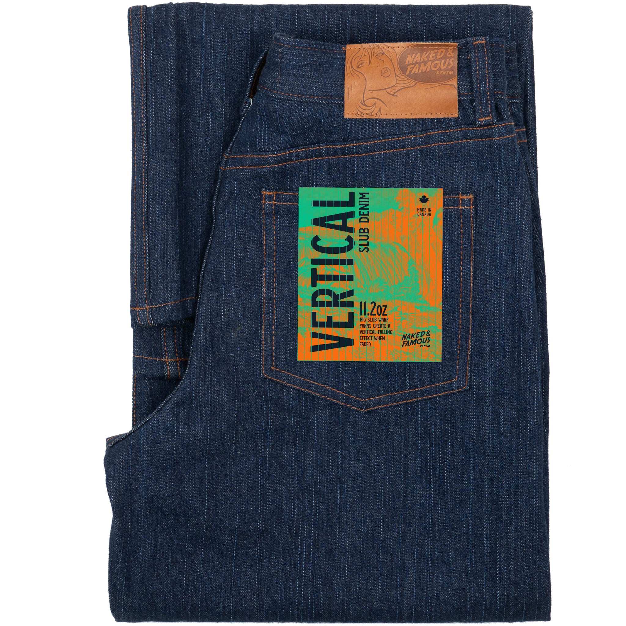 Wide Wild West - Vertical Slub Denim - Indigo by Naked & Famous Denim
