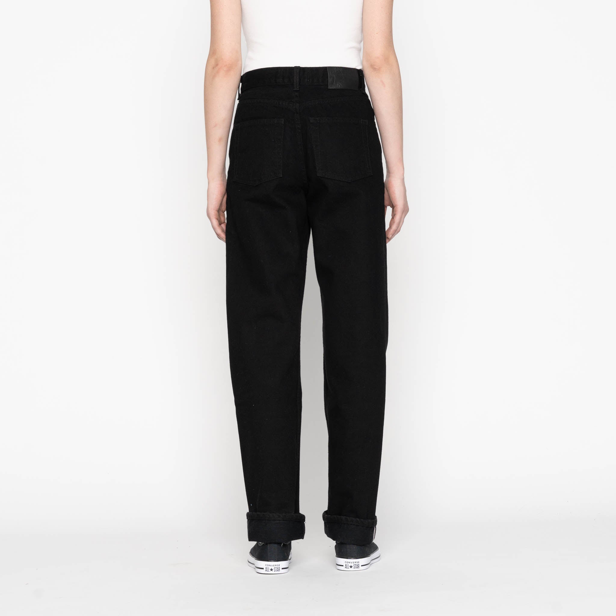 True Girl - Solid Black Selvedge Washed