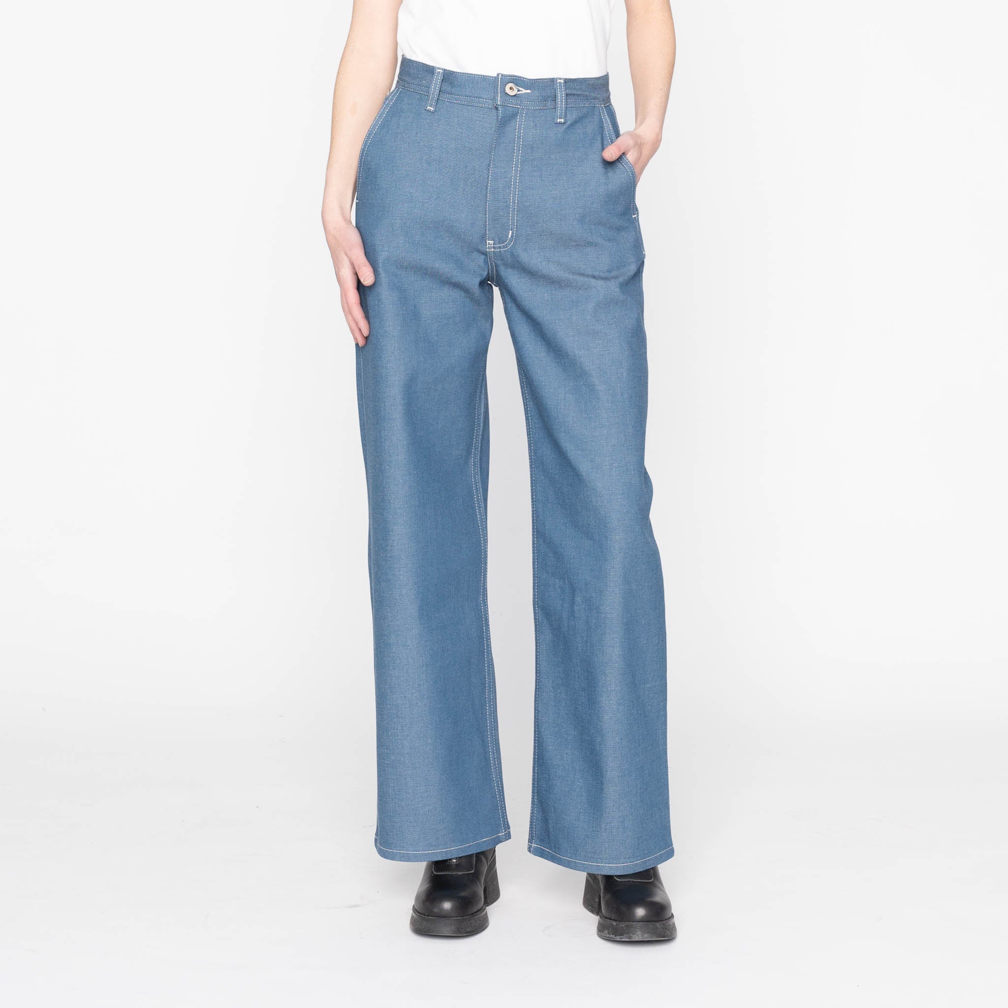 Maudie - Antique Blue Denim Stretch by Naked & Famous Denim