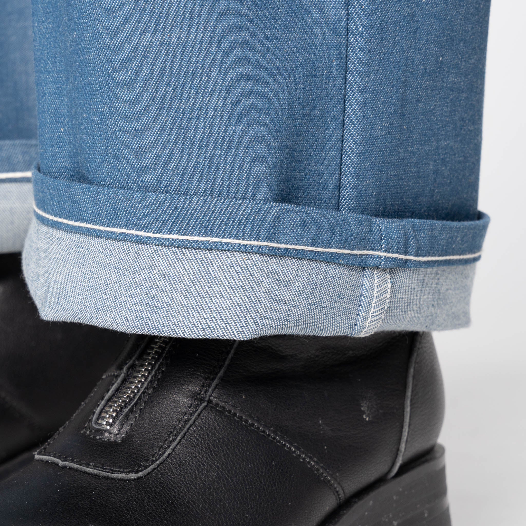 Maudie - Antique Blue Denim Stretch by Naked & Famous Denim