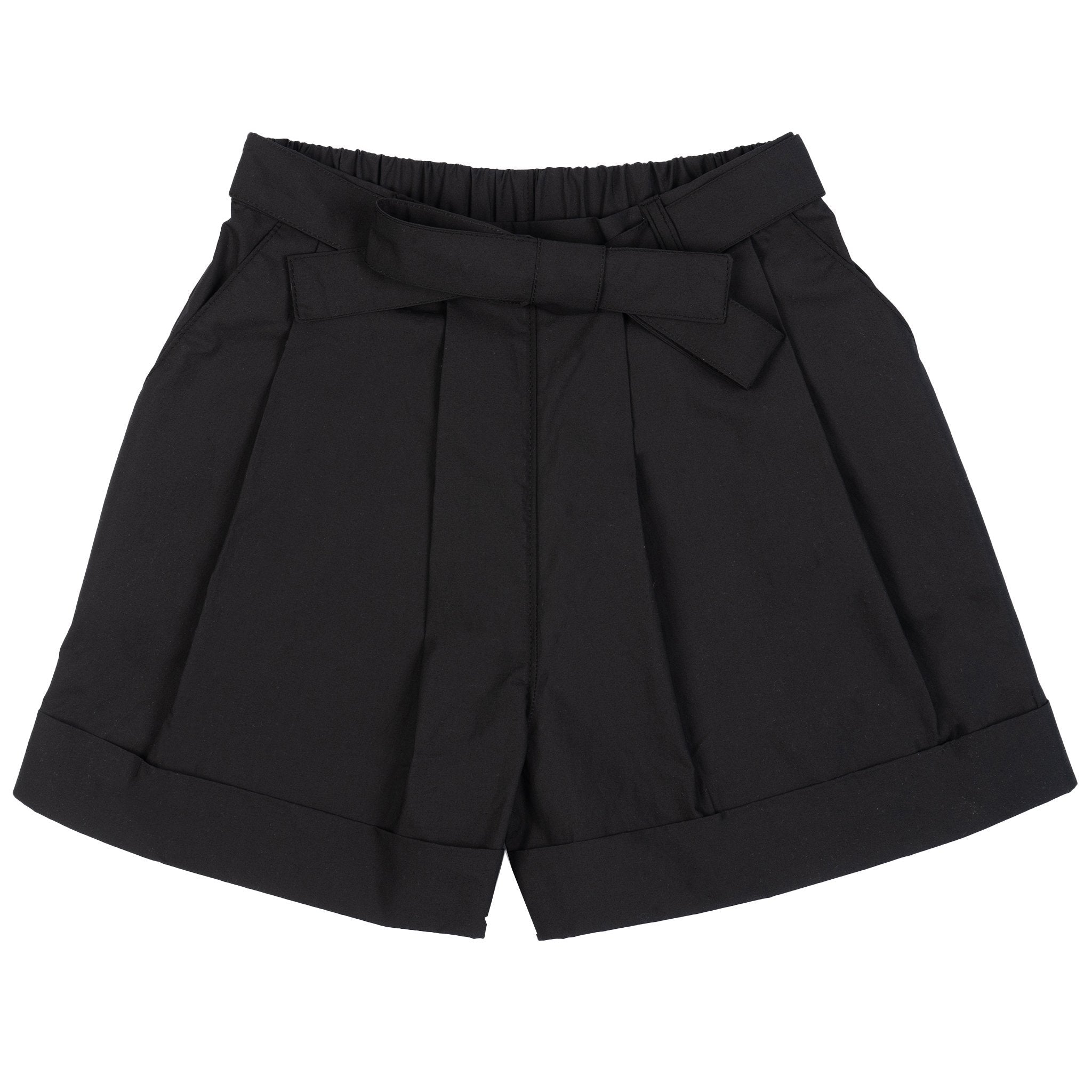 Wide Cuffed Short - Cotton Typewriter - Black by Naked & Famous Denim