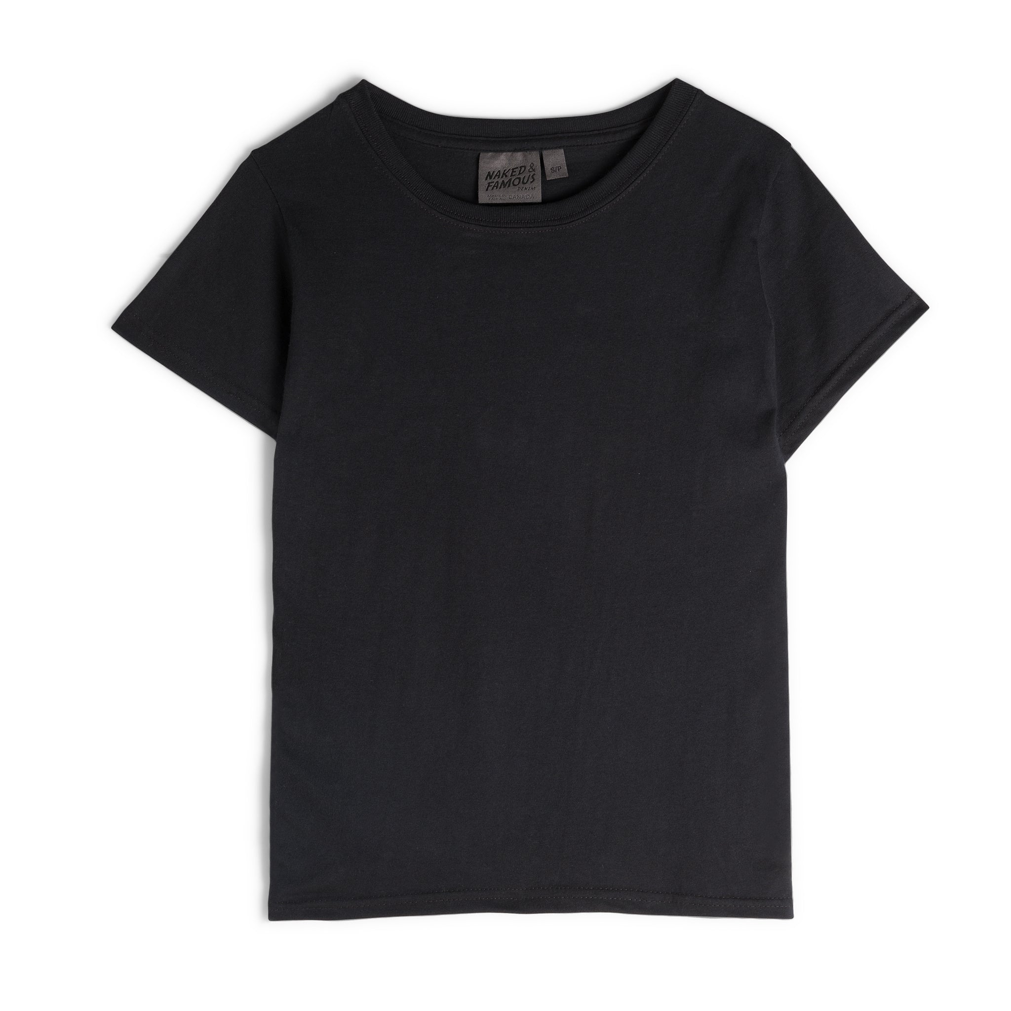 Women's - Circular Knit Ballet Tee - Double Ring-Spun Cotton - Black by Naked & Famous Denim
