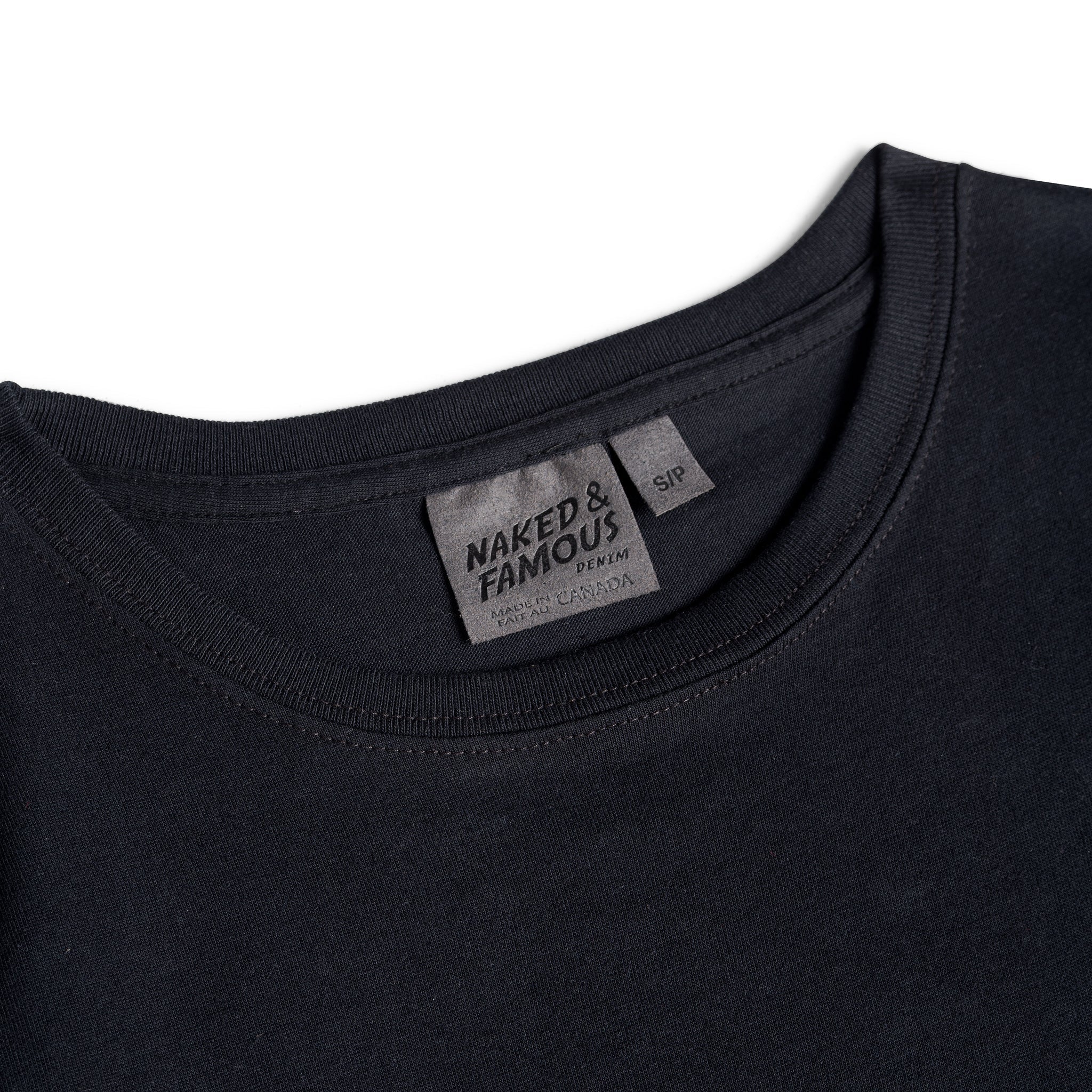 Women's - Circular Knit Ballet Tee - Double Ring-Spun Cotton - Black by Naked & Famous Denim