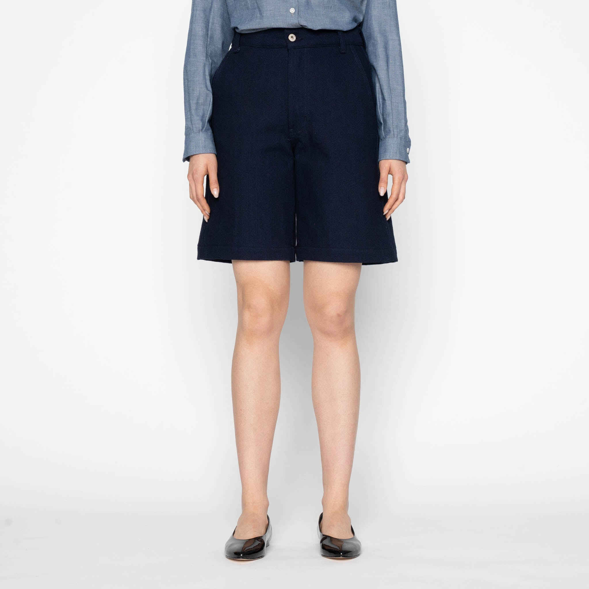 Andie Shorts - Maekake Dobby - Indigo