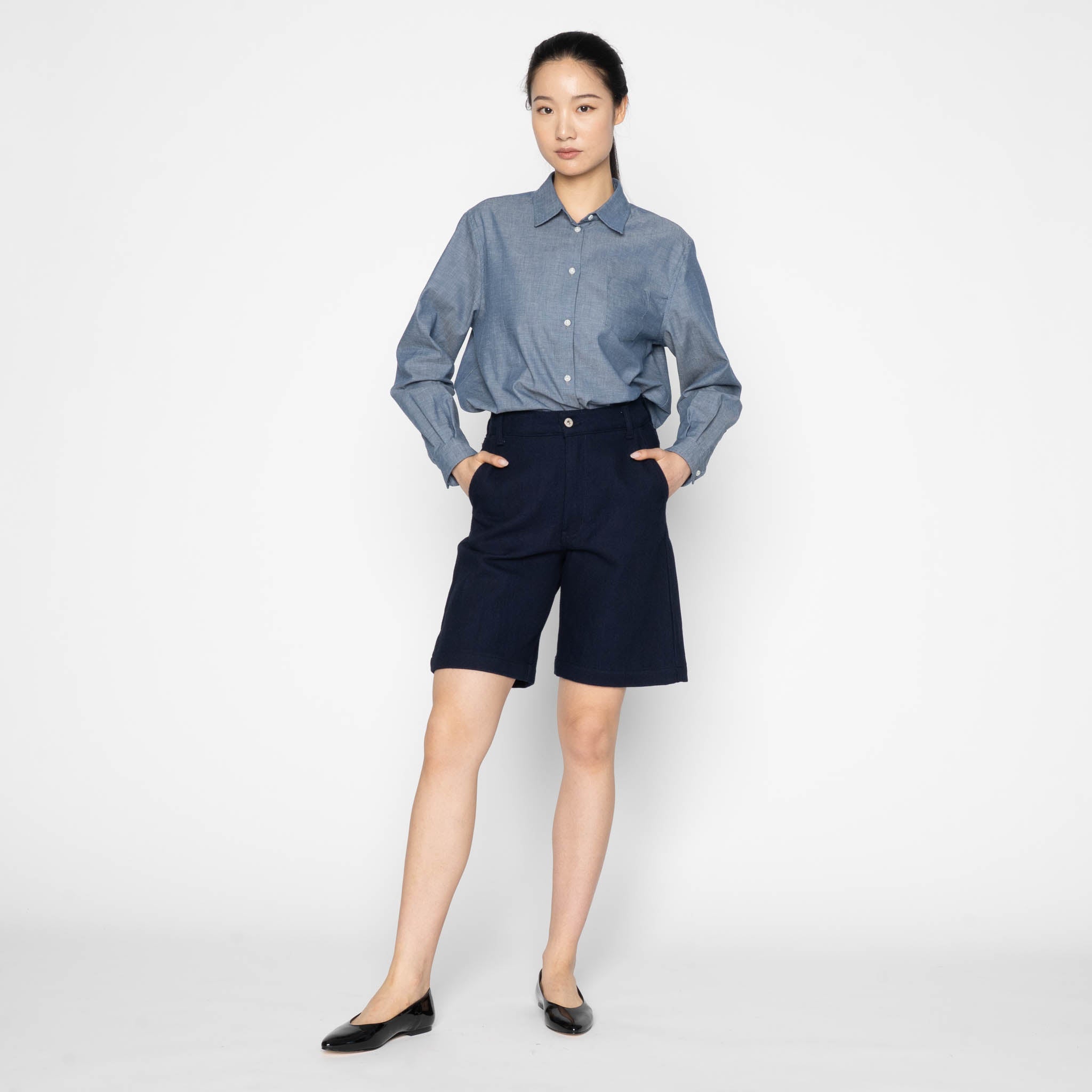 Andie Shorts - Maekake Dobby - Indigo