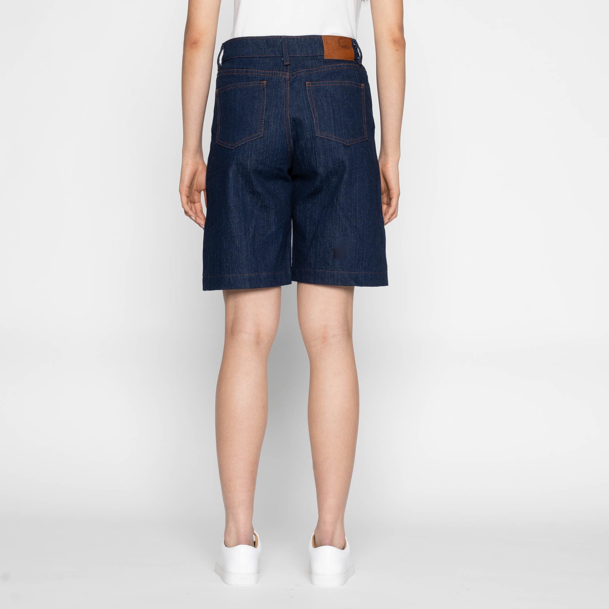 Andie Shorts - Vertical Slub Denim - Indigo
