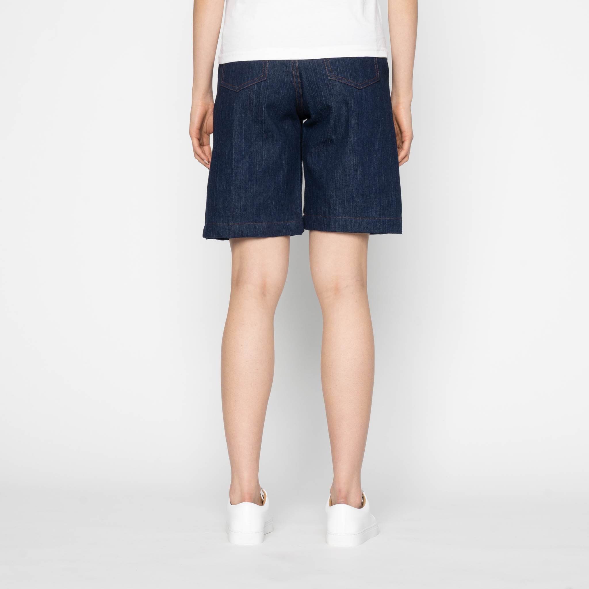 Andie Shorts - Vertical Slub Denim - Indigo by Naked & Famous Denim