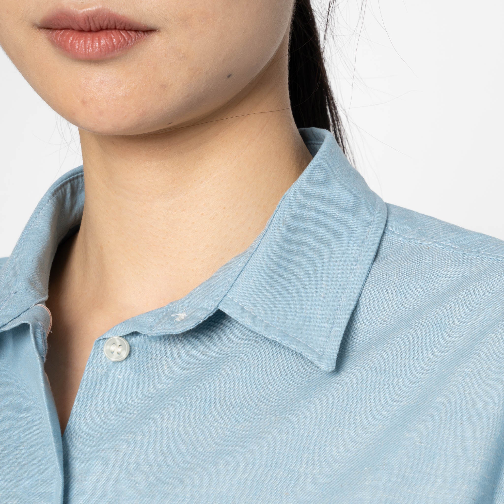 Judy Shirt - Selvedge Chambray - Pale Blue by Naked & Famous Denim