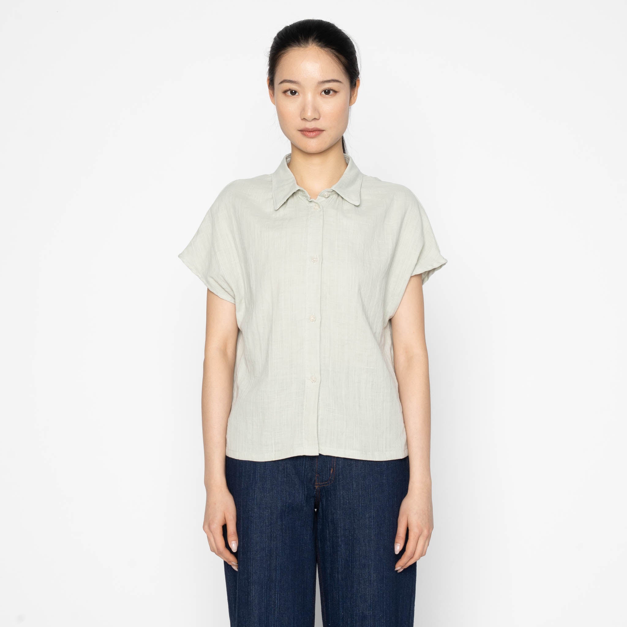 Billie - Double Weave Gauze - Mint by Naked & Famous Denim