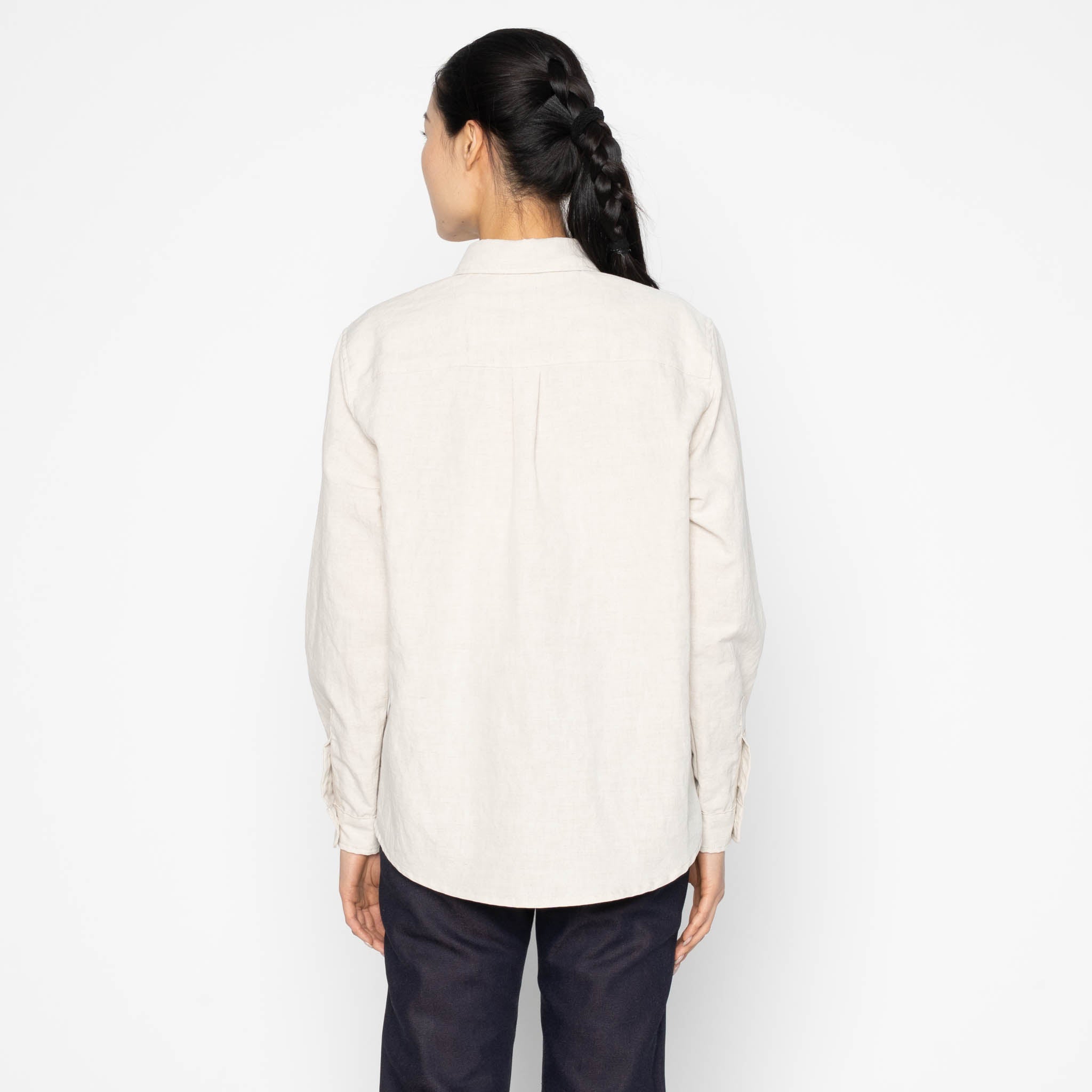 Judy - Linen Blend Denim - Ecru by Naked & Famous Denim