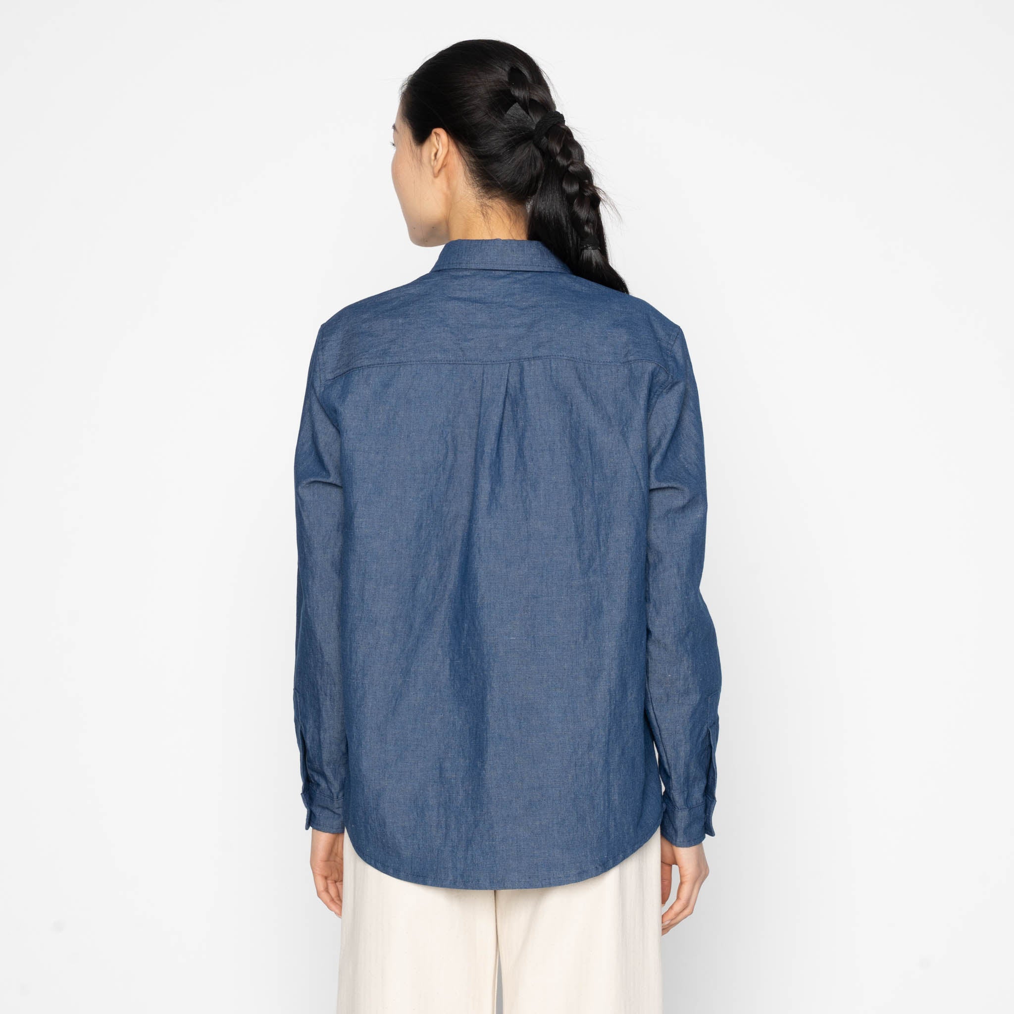 Judy - Linen Blend Denim - Indigo by Naked & Famous Denim