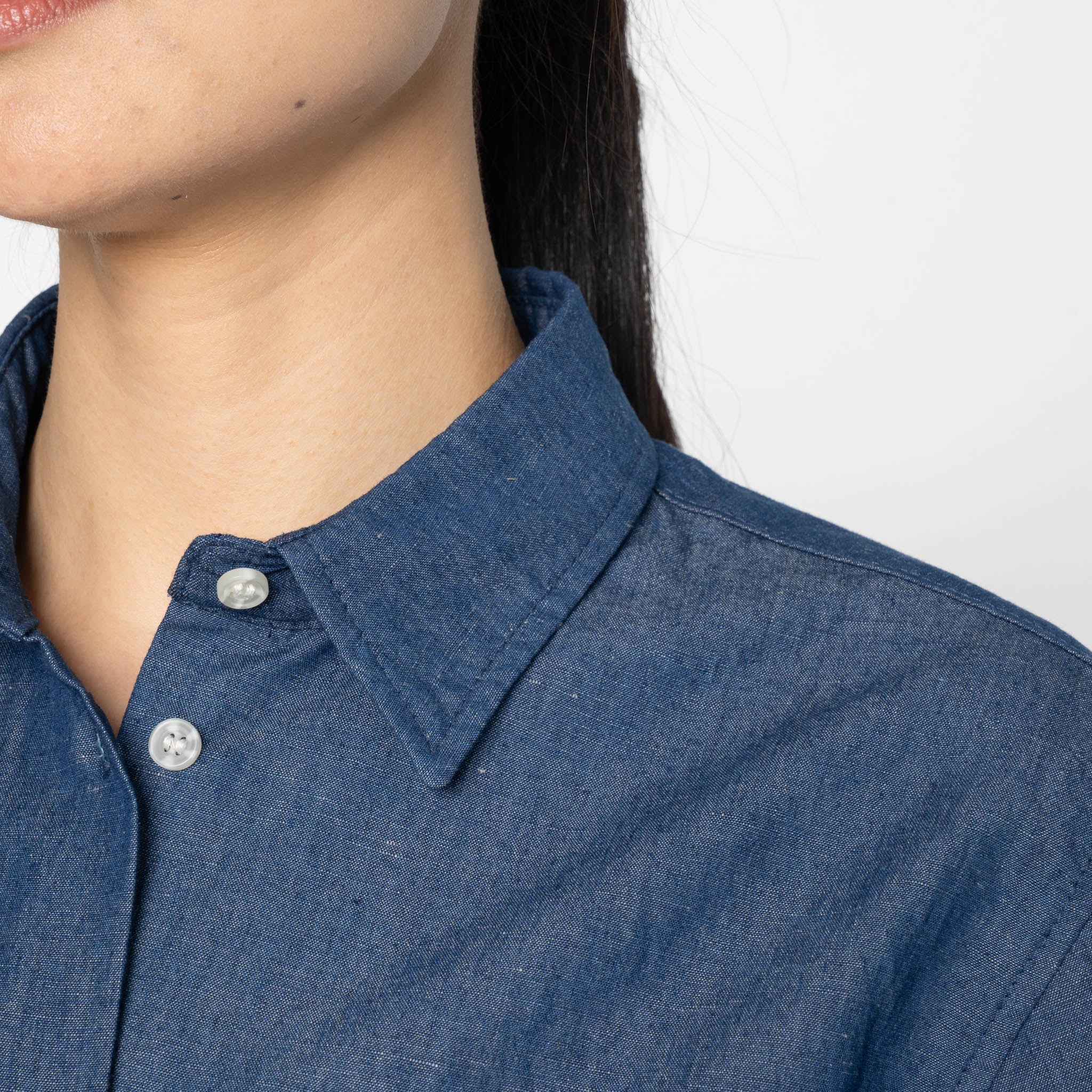 Judy - Linen Blend Denim - Indigo by Naked & Famous Denim