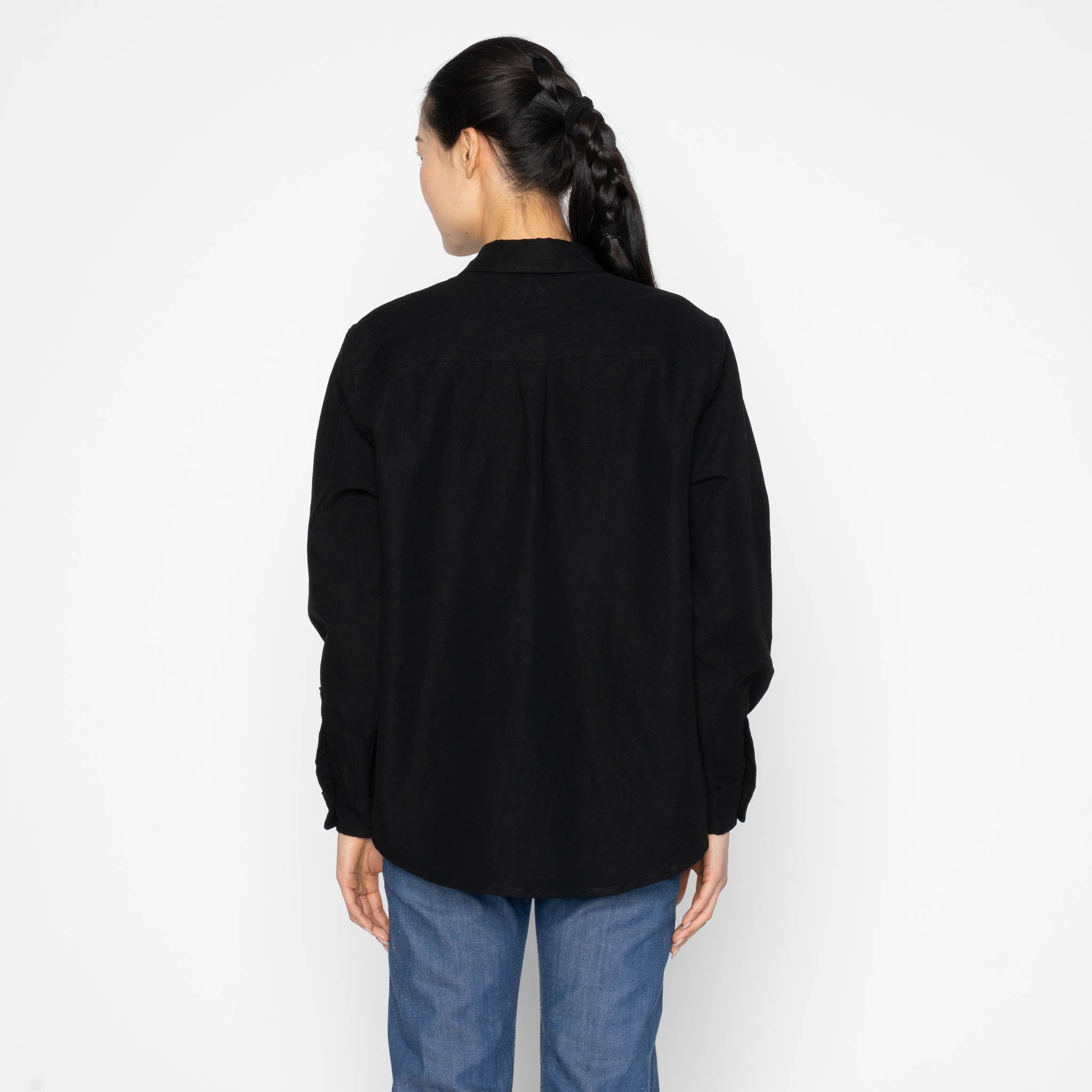 Judy - Linen Blend Denim - Black by Naked & Famous Denim