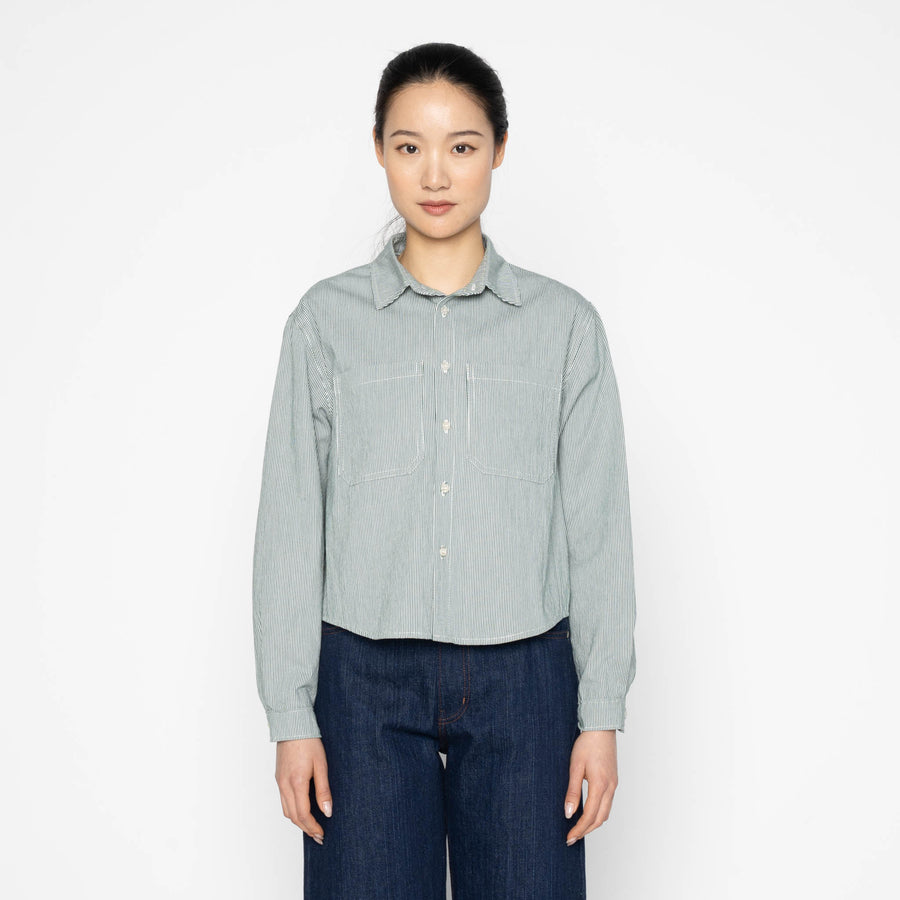 Princeton Shirt - Organic Hickory - Green by Naked & Famous Denim