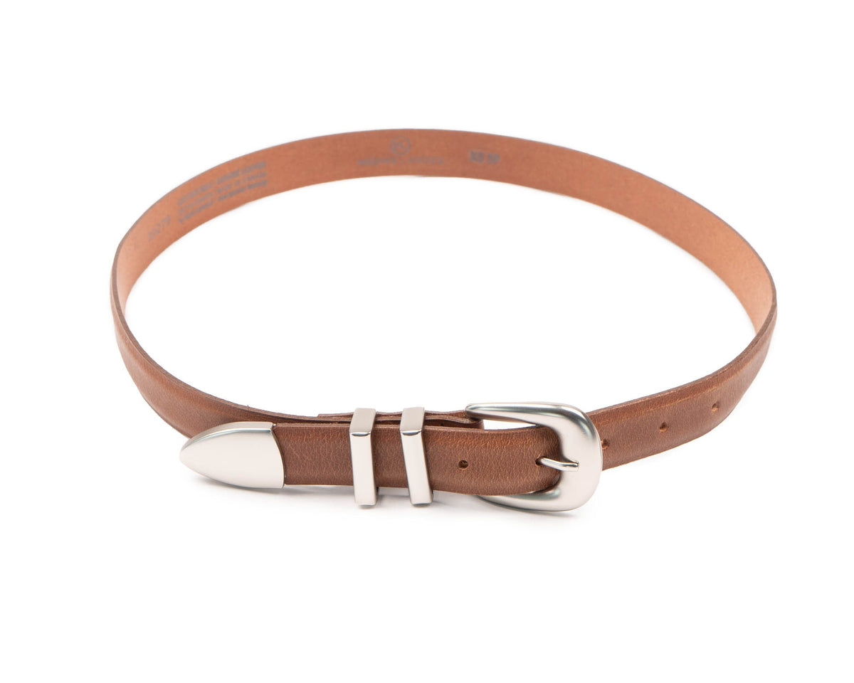 1566 Women\'s Roller Buckle Casual Belt, Tan Classic Buy Brown Tan Casual Womens Belt With Buckle - Capo Pelle main image 2