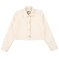 Cropped Denim Jacket - Judo Sashiko - Ecru by Naked & Famous Denim