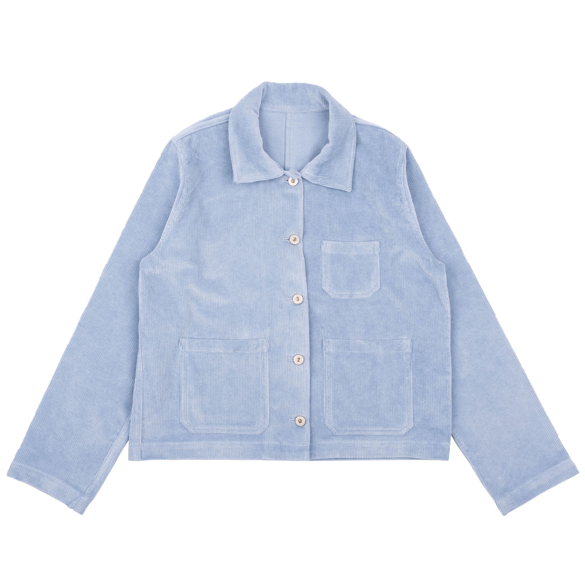 Gracie Jacket - Organic Faded Corduroy - Pale Indigo | Naked