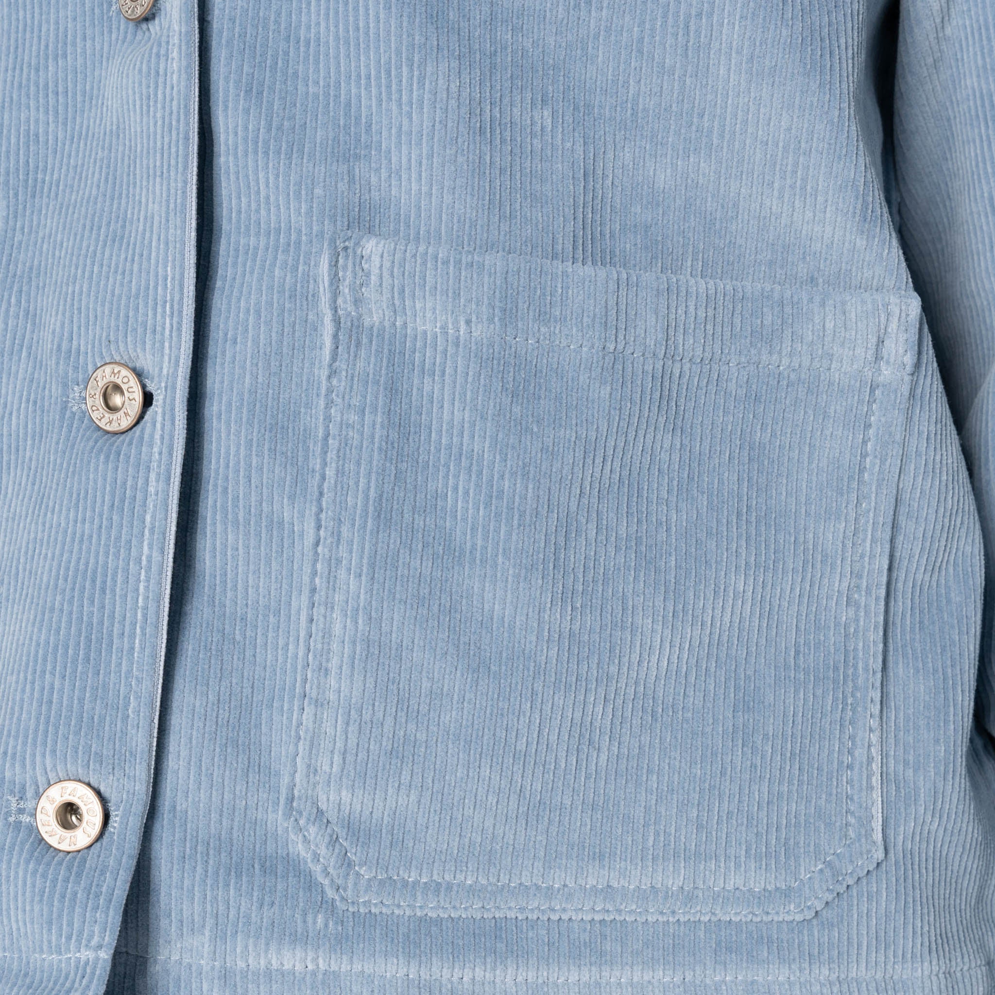 Gracie - Organic Faded Corduroy - Pale Indigo
