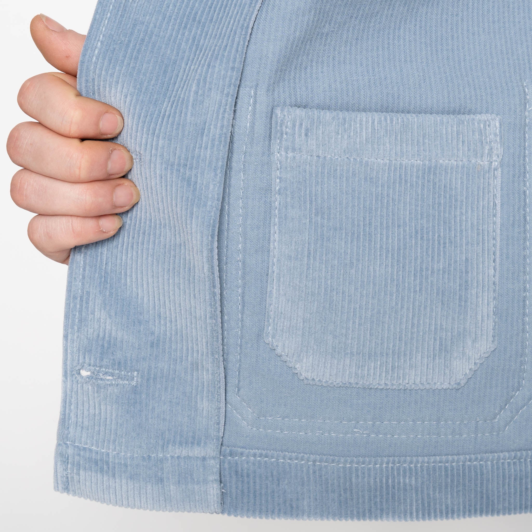 Gracie - Organic Faded Corduroy - Pale Indigo