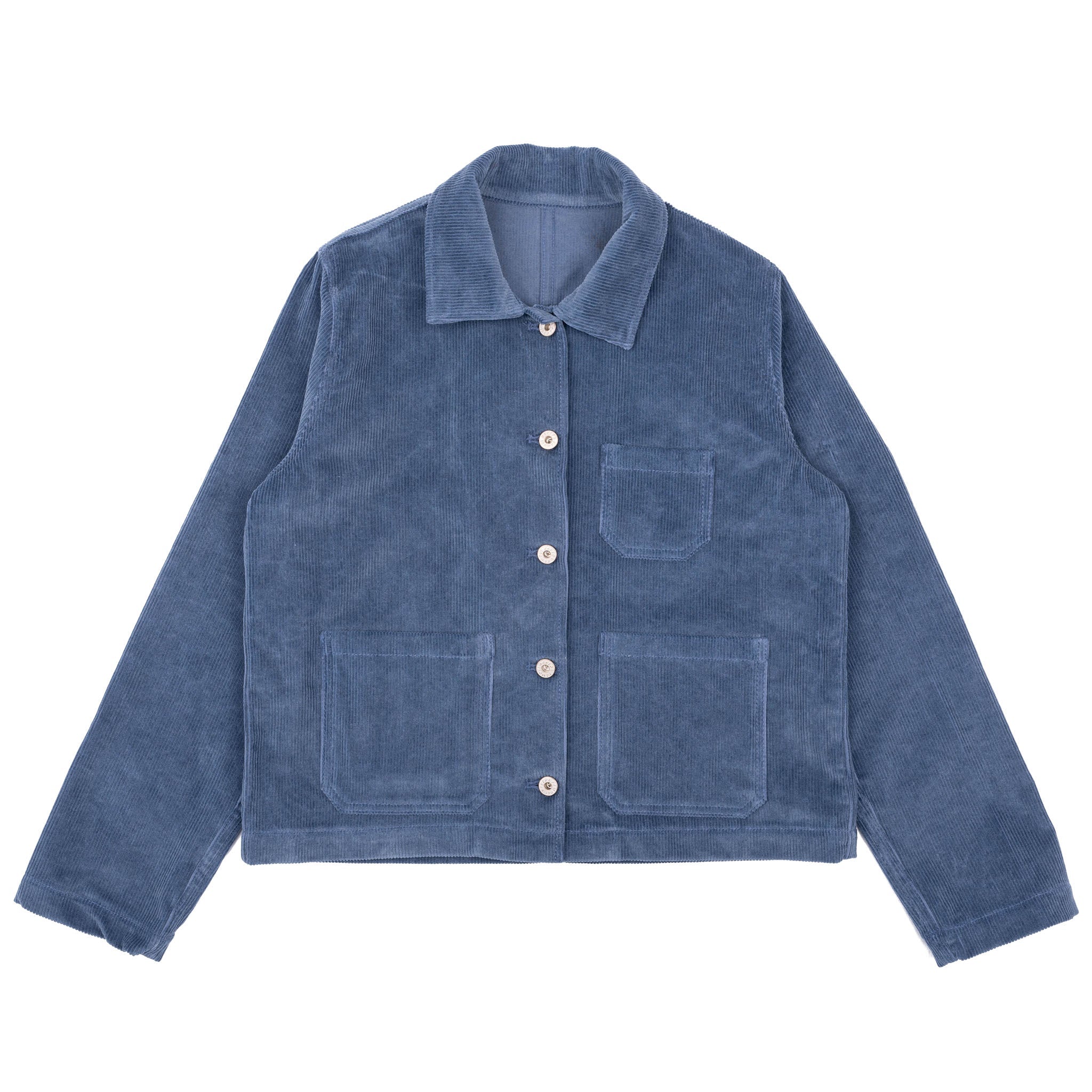Gracie Jacket - Organic Faded Corduroy - Indigo | Naked & Famous Denim