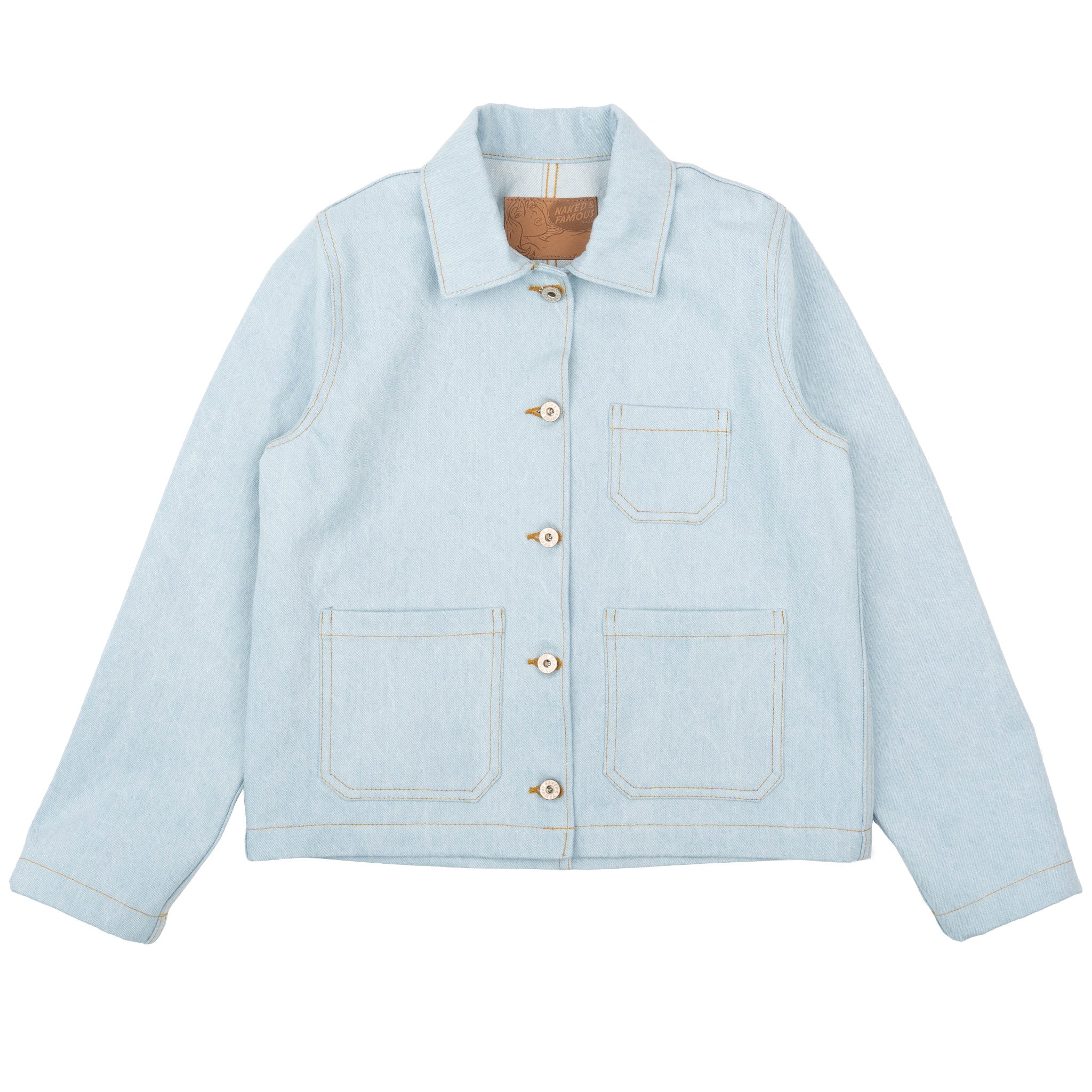 Gracie Jacket - Secret Agent - Bleach Blue by Naked & Famous Denim
