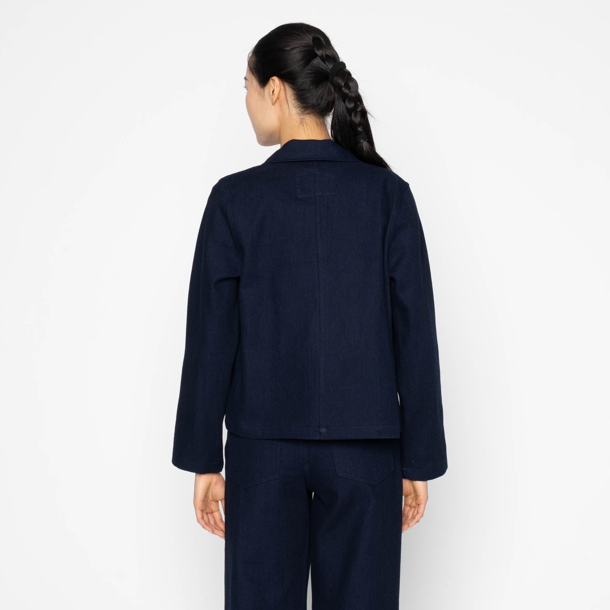 Gracie Jacket - Maekake Dobby - Indigo | Naked & Famous Denim
