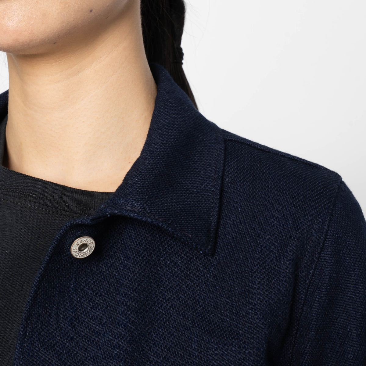 Gracie Jacket - Maekake Dobby - Indigo