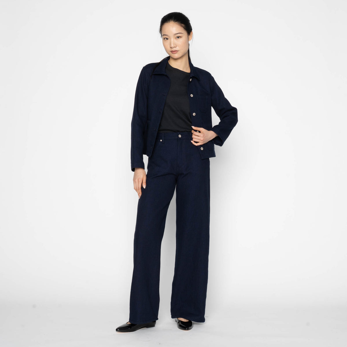 Gracie Jacket - Maekake Dobby - Indigo