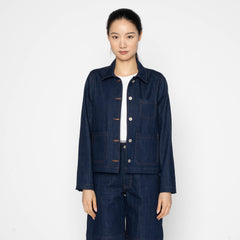Gracie Jacket - Vertical Slub Denim - Indigo by Naked & Famous Denim
