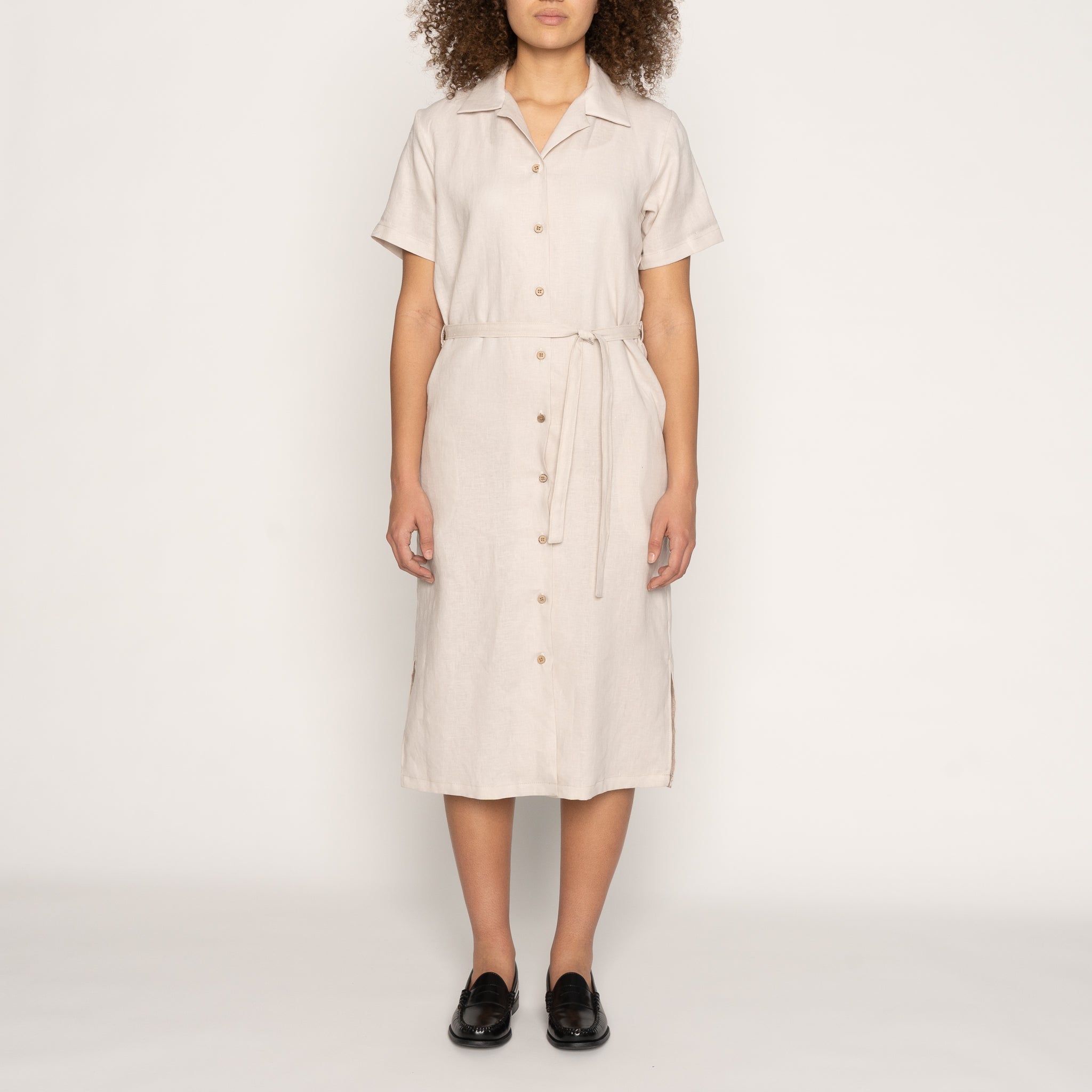 Aloha Dress - French Linen Fine Canvas - Ecru | Naked & Famous Denim