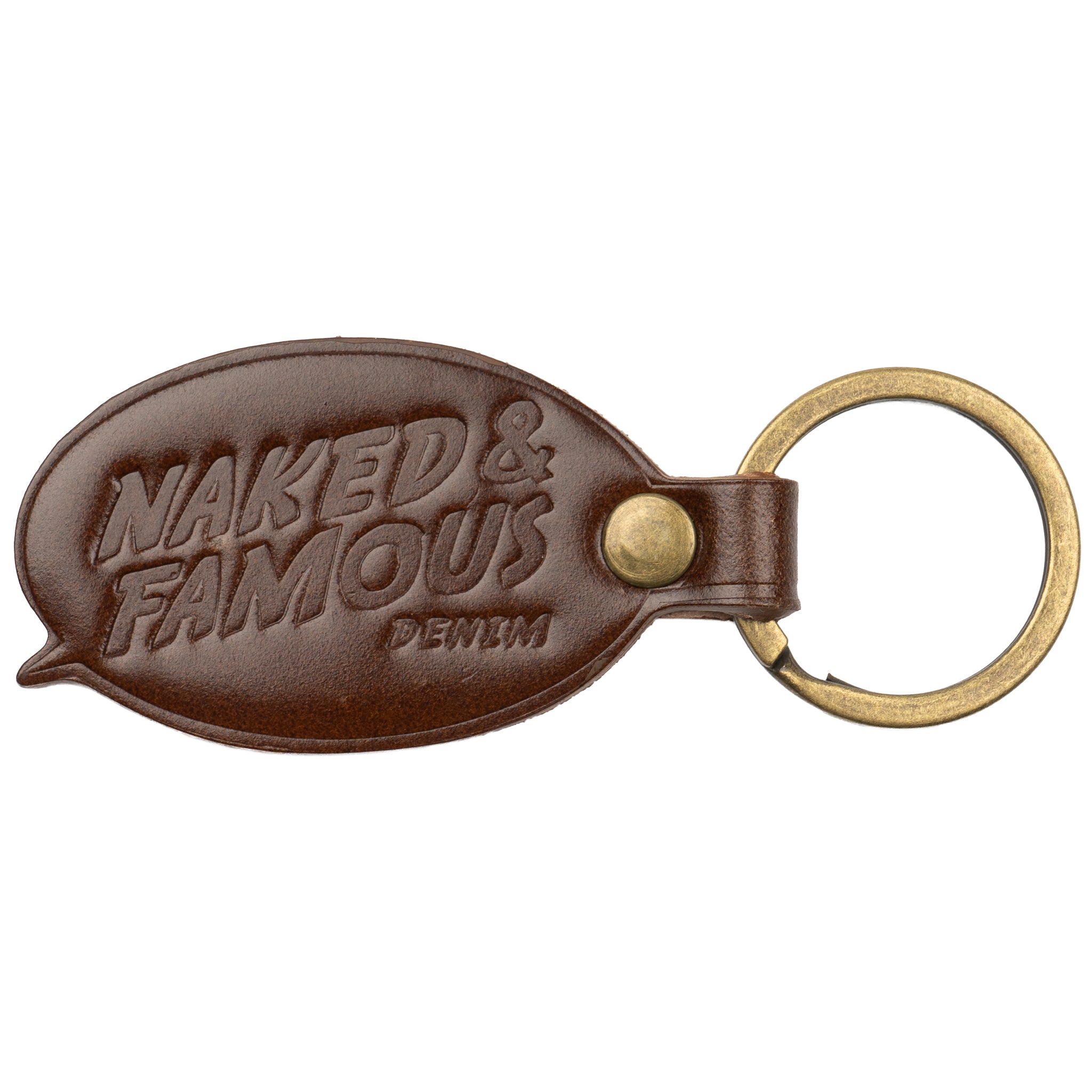 Leather Key Charm - Shell Cordovan - Brown | Naked & Famous Denim