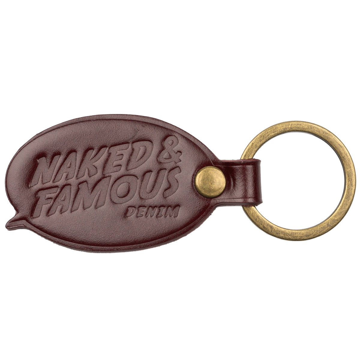 Leather Key Charm - Shell Cordovan - Oxblood by Naked & Famous Denim