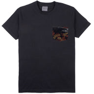 Pocket Tee - Black - Printed Autumn - Navy by Naked & Famous Denim