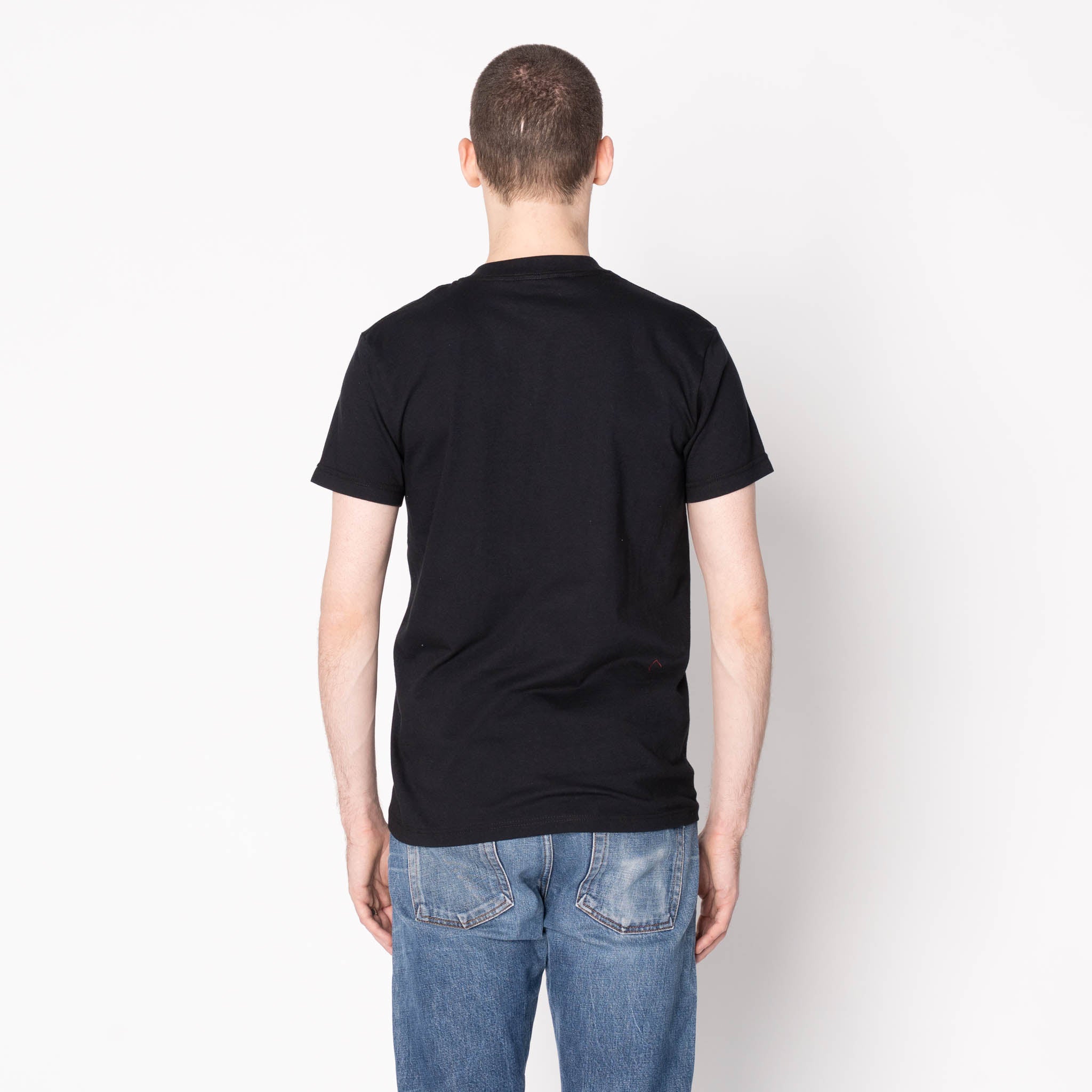 Pocket Tee - Black - Kimono Scramble - Indigo