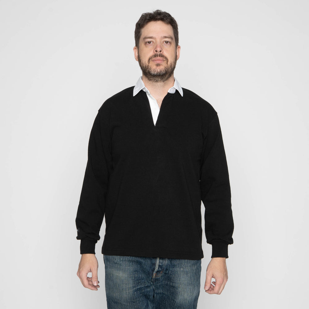 Classic Rugby Jersey - Black by Barbarian