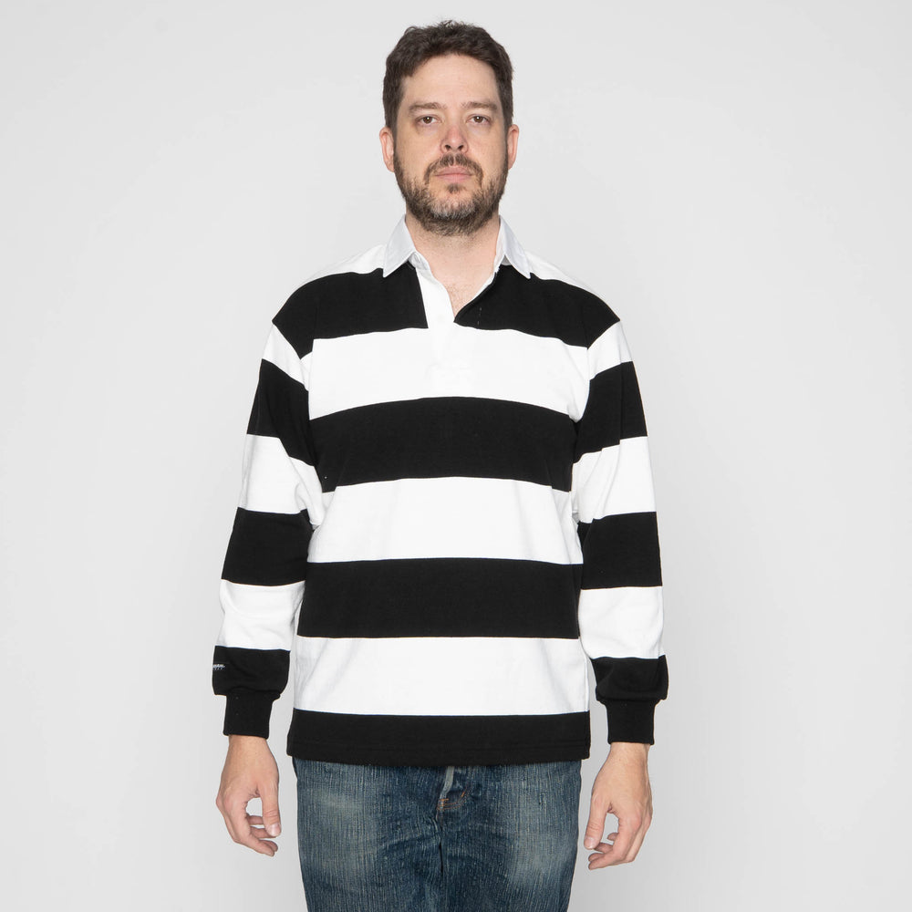 Classic Rugby Jersey - White/Black by Barbarian
