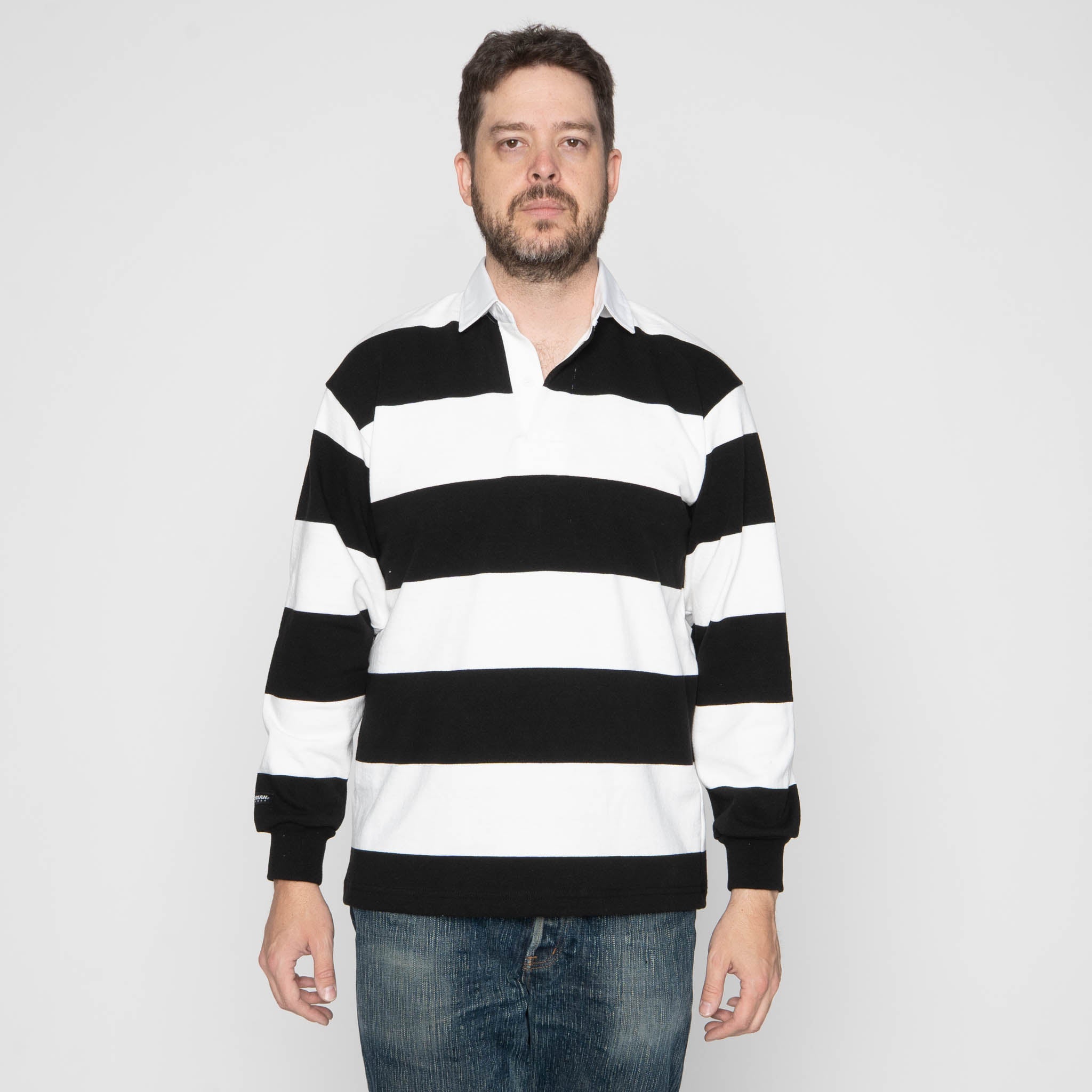 Classic 4 Inch Rugby - White/Black
