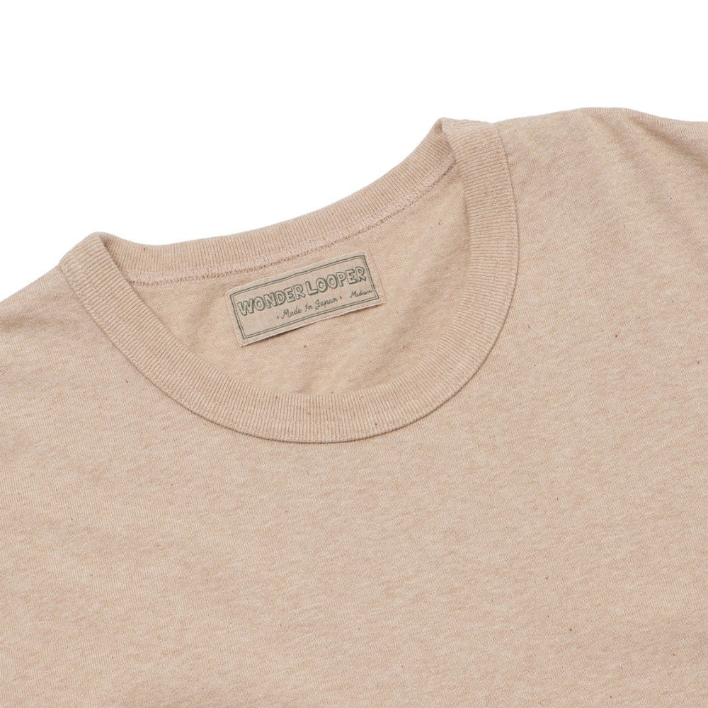 Crewneck T-shirt - Foxfibre® Tsuriami - Coyote 15 by Wonder Looper