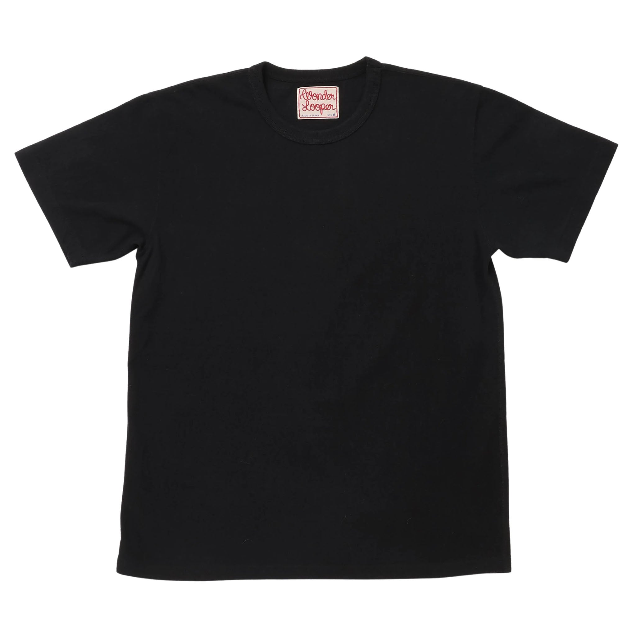 Crewneck T-shirt - ELS Recycled Cotton Slub - Black
