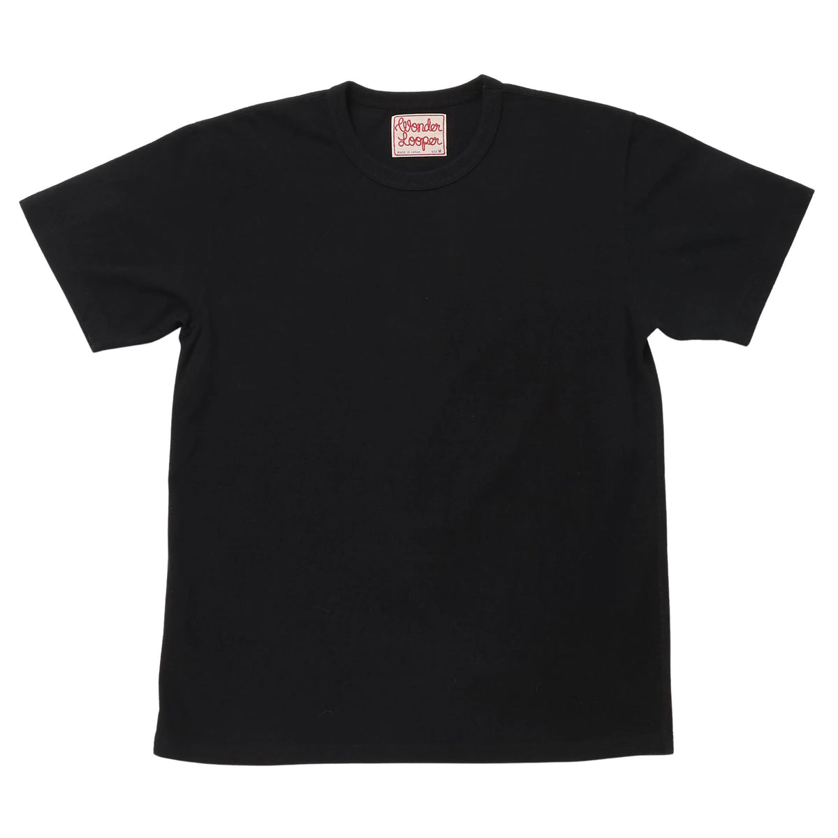 Crewneck T-shirt - ELS Recycled Cotton Slub - Black