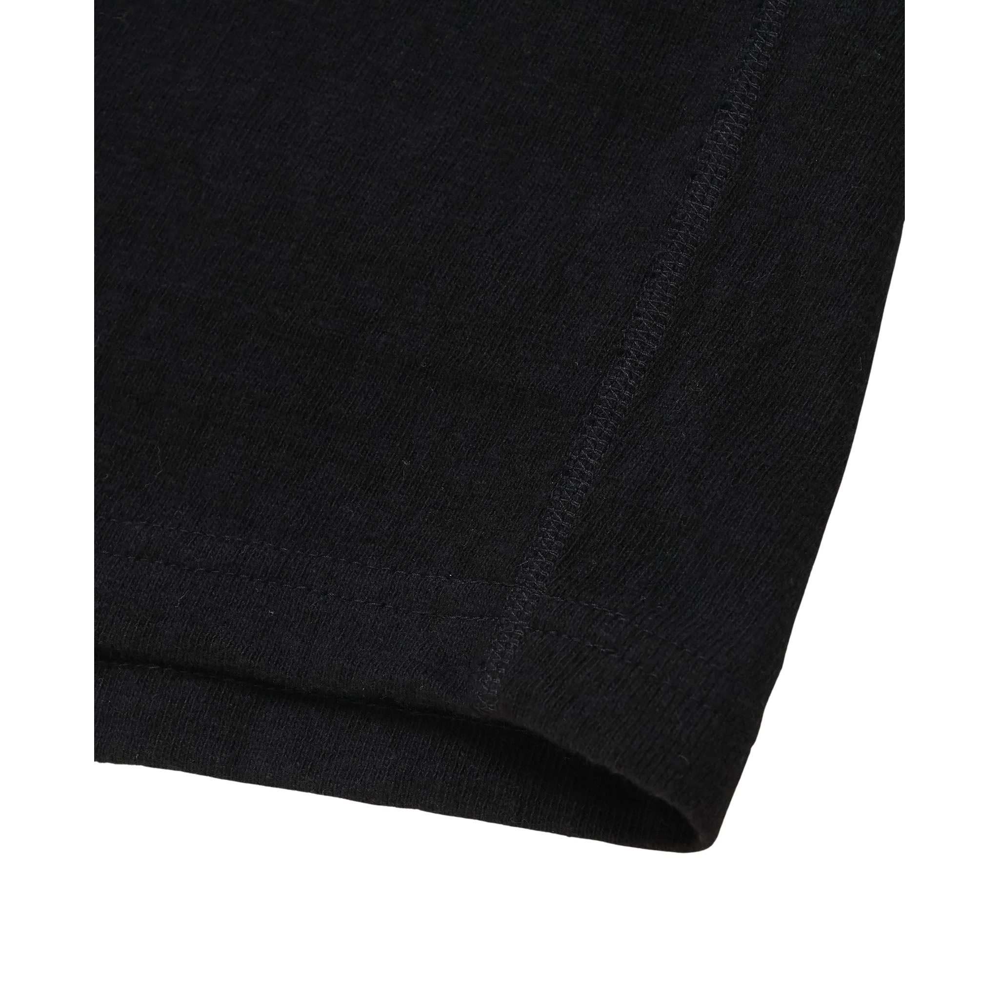 Crewneck T-shirt - ELS Recycled Cotton Slub - Black by Wonder Looper