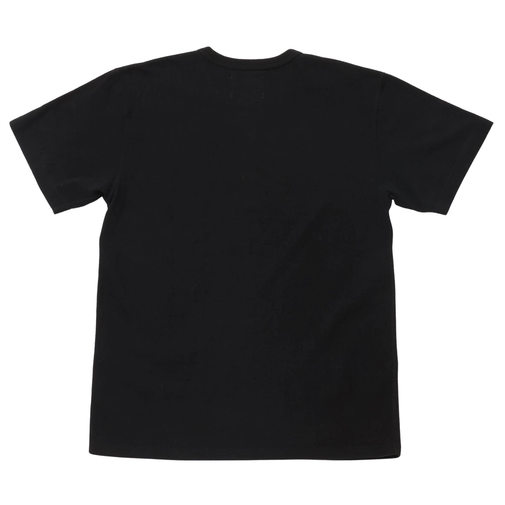 Crewneck T-shirt - ELS Recycled Cotton Slub - Black by Wonder Looper