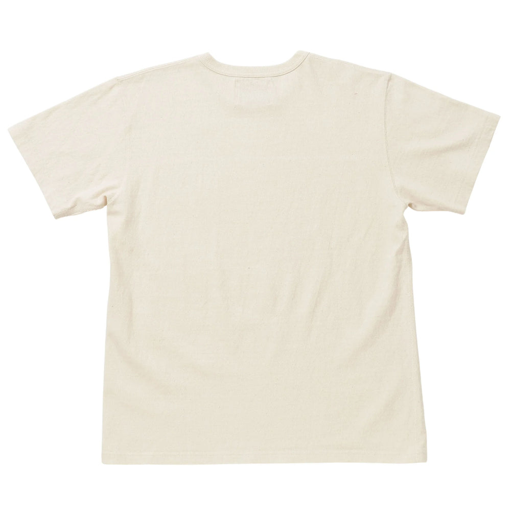 Crewneck T-shirt - ELS Recycled Cotton Slub - Ecru by Wonder Looper